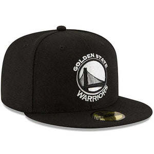 Golden State Warriors New Era 59Fifty Fitted Black & White Cap