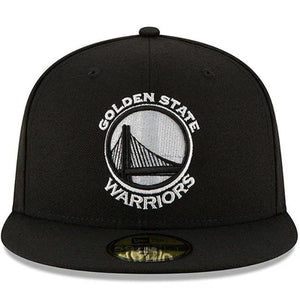 Golden State Warriors New Era 59Fifty Fitted Black & White Cap