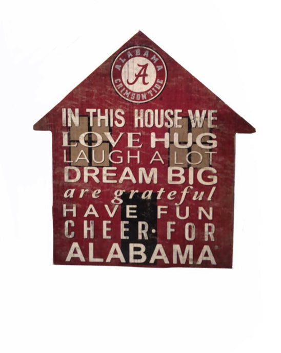 Alabama Crimson Tide In This House Sign