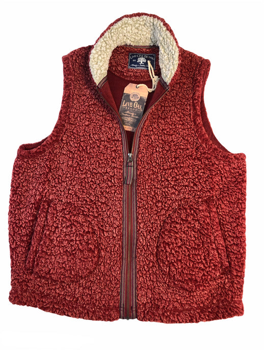 Red Sherpa Vest