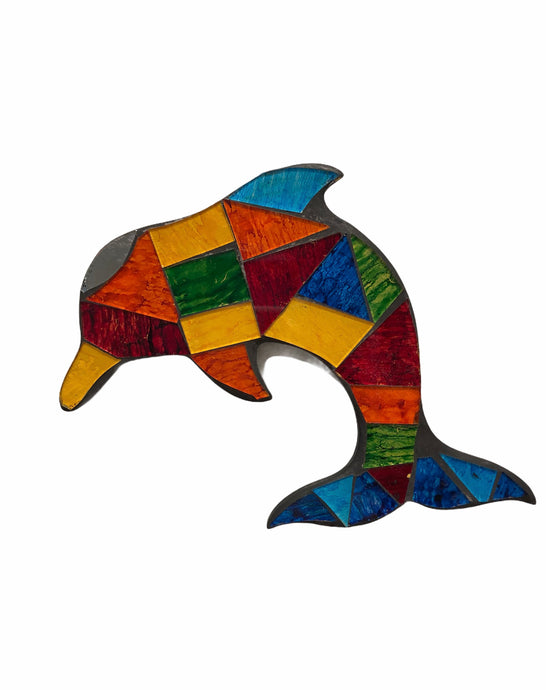 Mosaic Dolphin Wall Decor