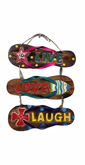 Live Love Laugh Flip Flop Wall Decor