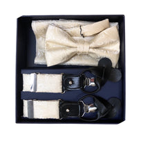 Load image into Gallery viewer, Paisley Bowtie &amp; Suspender Set