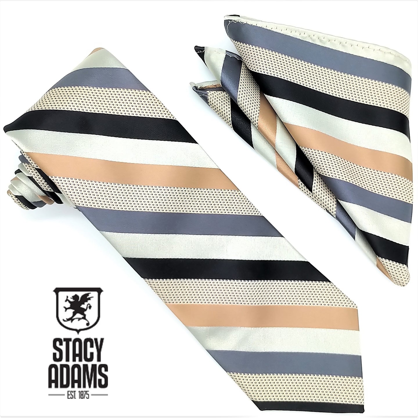 Striped Tie and Hanky Set