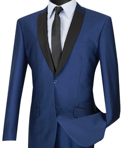 Vinci Slim Fit Sharkskin Suit (Available in Multiple Colors)