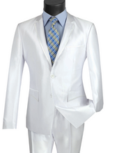 Load image into Gallery viewer, Vinci Slim Fit Sharkskin Notch Lapel Suit (Available in Multiple Colors)
