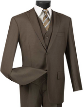 Load image into Gallery viewer, Vinci Classic Three Piece Suit in Black or Brown