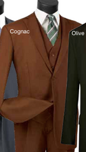 Load image into Gallery viewer, Vinci Classic Three Piece Suit in Khaki or Cognac
