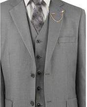Load image into Gallery viewer, Vinci Classic Three Piece Suit in Medium Gray or Maroon