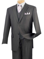 Vinci Classic Three Piece Suit in Heather Gray # V2TR
