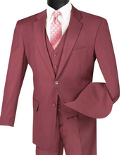 Load image into Gallery viewer, Vinci Classic Three Piece Suit in Medium Gray or Maroon