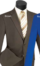 Load image into Gallery viewer, Regular Fit Single Breasted Suit (Ivory &amp; Brown)