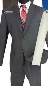 Regular Fit Single Breasted Suit  Khaki & Charcoal  Colors