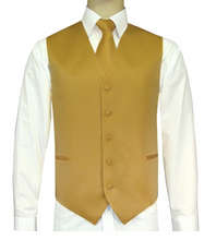 Load image into Gallery viewer, Solid Satin Vest, Tie, and Hanky