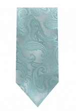 Load image into Gallery viewer, Men&#39;s Microfiber Paisley Tie and Hanky (Blue Variations)