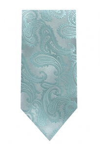 Men's Microfiber Paisley Tie and Hanky (Blue Variations)