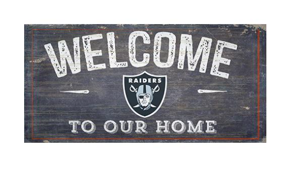 Las Vegas Raiders Welcome Distressed 6 x 12