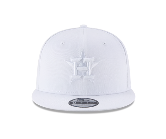 Houston Astros White on White New Era 59Fifty 5950 Fitted Cap