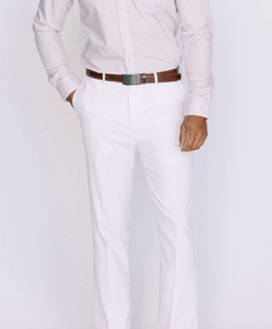 White Modern Fit Dress Pants