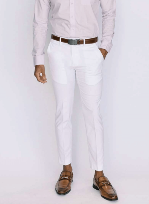 White Ultra Slim Dress Pants 32 Waist-32 Length