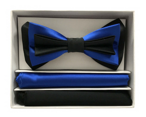 Three-Toned Bow Tie with Two Hankies