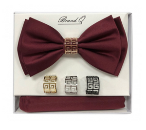 Bowtie and Hanky Set with Four Knot Rings