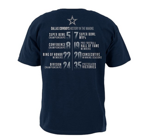 Dallas Cowboys Mens Stats Short Sleeve T-Shirt