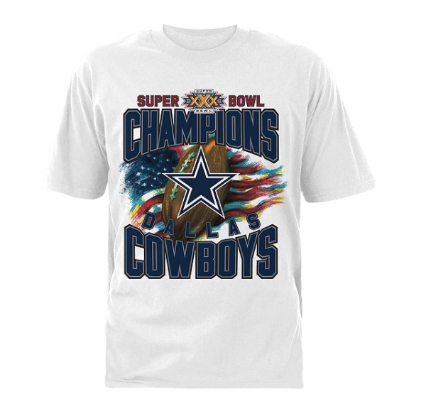 Dallas Cowboys 1960 Mens Super Bowl XXX '96 T-Shirt