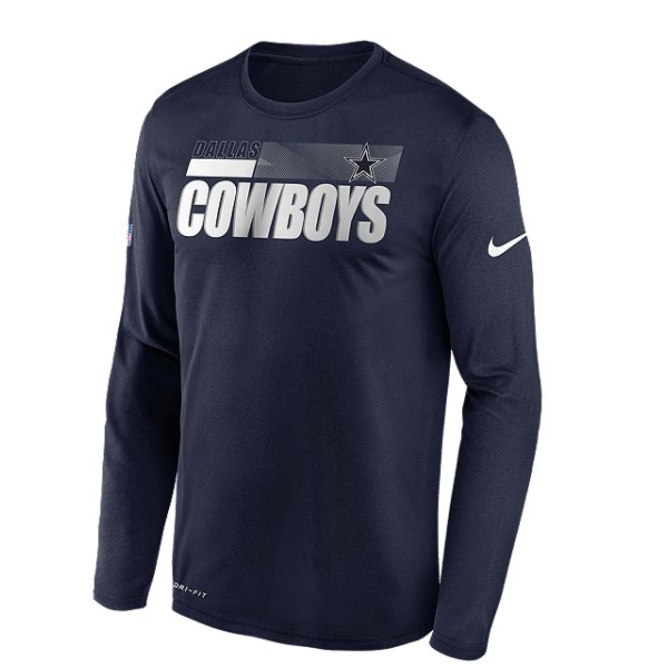 Men's Nike Navy Dallas Cowboys Sideline Impact Legend Performance T-Shirt