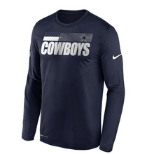 Load image into Gallery viewer, Dallas Cowboys Nike Mens Team Name Legend Sideline Long Sleeve T-Shirt