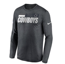 Load image into Gallery viewer, Dallas Cowboys Nike Mens Team Name Legend Sideline Long Sleeve T-Shirt