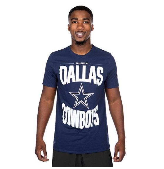 Dallas Cowboys Nike Dri-Fit Cotton Mens Property of Short Sleeve T-Shirt Medium / Navy