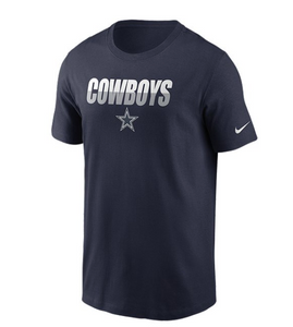 Dallas Cowboys Nike Mens Split Team Name Essential Short Sleeve T-Shirt