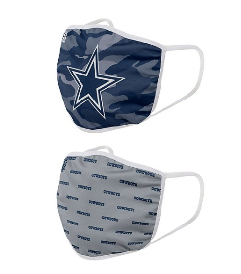 Dallas Cowboys Adult Clutch Face Covering Set of 2