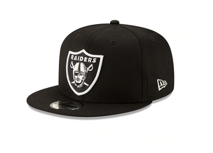 Raiders New Era 59Fifty 5950 Black, White & Snow Gray Fitted Cap