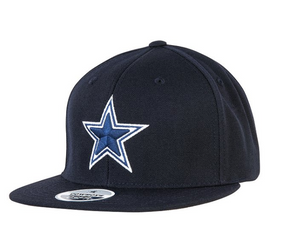 Dallas Cowboys Navy on Navy with White Outline Snapback Hat