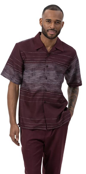 Wine Two Piece Leisure Suit