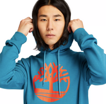 Load image into Gallery viewer, Timberland Core Logo Lyons Blue Spicy Orange Hoodie
