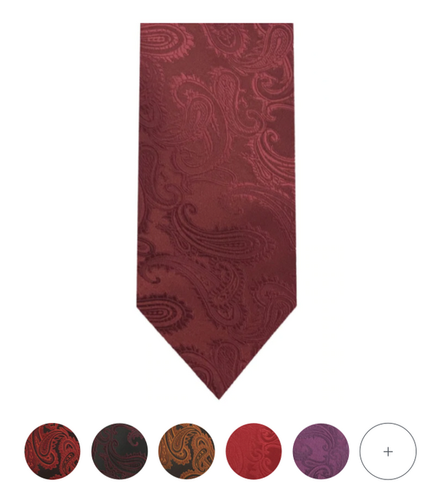 Microfiber Paisley Tie (Red Variations)