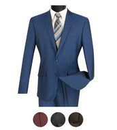 Slim Fit Textured Weave Suit by Vinci