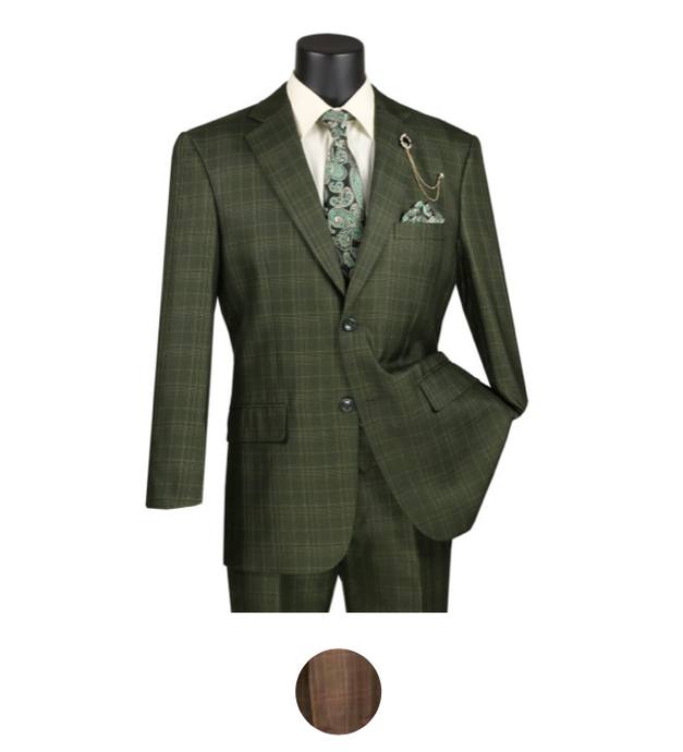 Glen Plaid Three Piece Suit