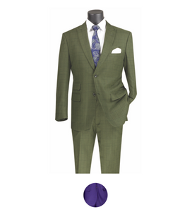 Windowpane Two Button Suit