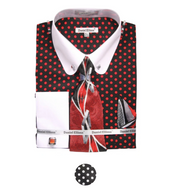 French Cuff Dress Shirt with Tie, Hanky, and Cufflinks