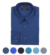 Men's Slim Fit Dress Shirt by Marquis in 30 Colors