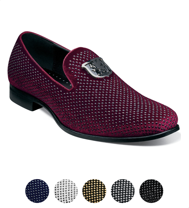 Swagger Studded Slip On by Stacy Adams in Blk/Silver, Blk  display picture 1