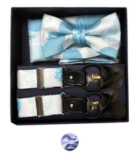 Load image into Gallery viewer, Matching Bowtie, Hanky &amp; Suspender Set