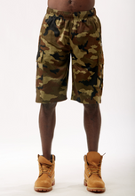 Load image into Gallery viewer, Over-The-Knee Length Relaxed Fleece Cargo Shorts