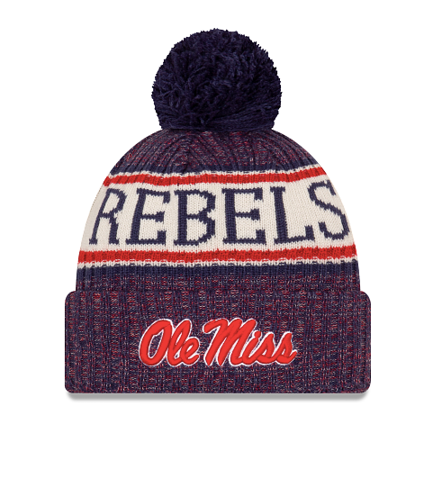 Mississippi Ole Miss Rebels Pom Knit New Era Beanie