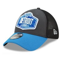 Load image into Gallery viewer, Detroit Lions New Era 39Thirty 3930 Draft Trucker Cap