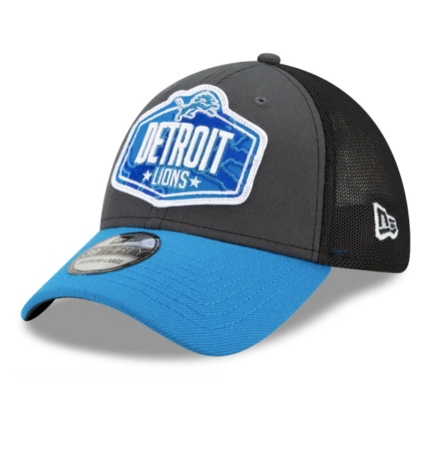 Detroit Lions New Era 39Thirty 3930 Draft Trucker Cap